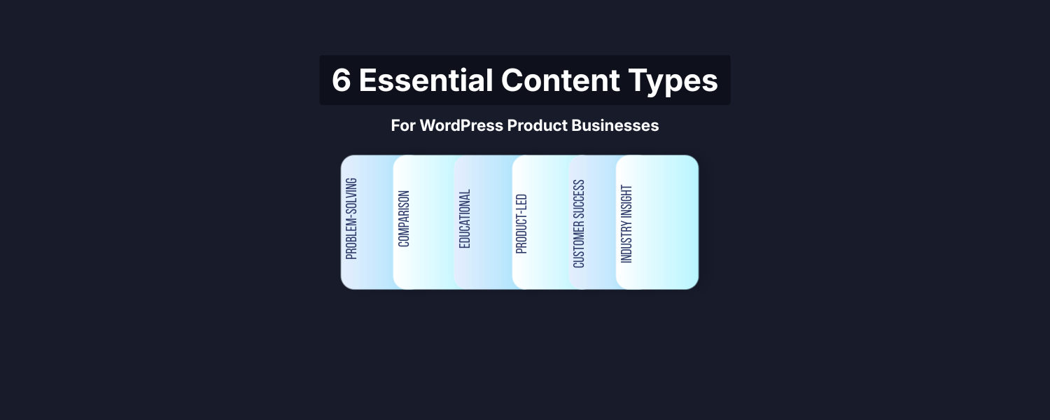 The 6 Types of Content Every WordPress Product Business Should Publish